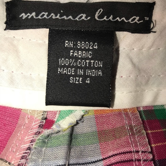 Marina Luna MADRAS Shorts Size 4 - Picture 2 of 8